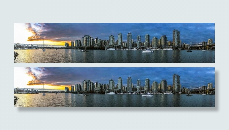 温哥华天际线全景图片