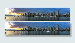 温哥华天际线全景图片