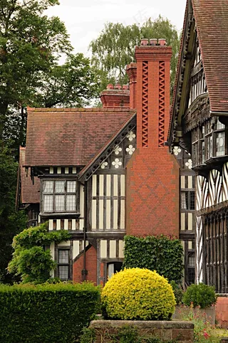 欧式楼房 特写图片