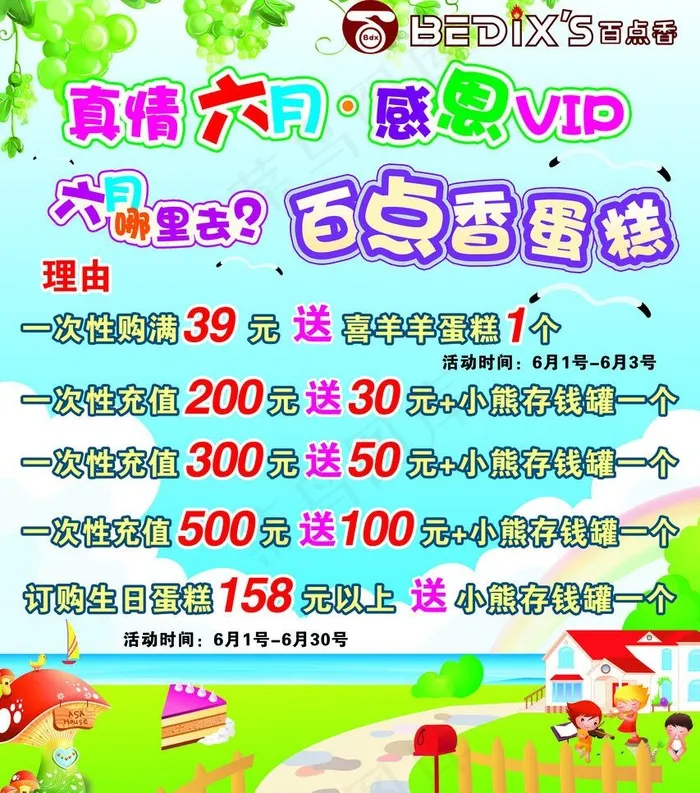 蛋糕促销海报psd模版下载