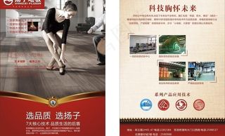 宣传单 扬子地板图片