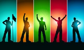 潮流人物剪影矢量素材