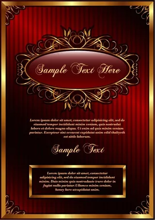 欧式金色花纹矢量素材