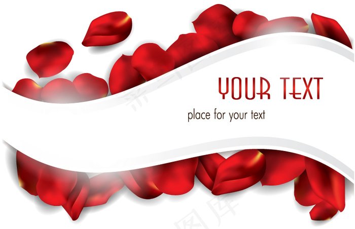 创意玫瑰花瓣背景