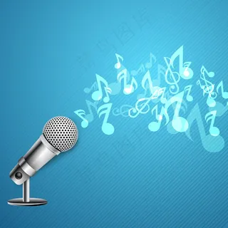 音符从麦克风