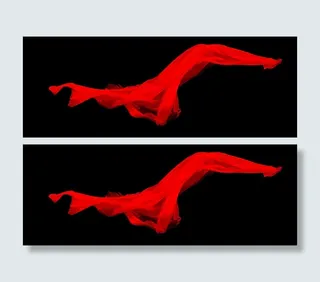 红飘带丝带psd素材