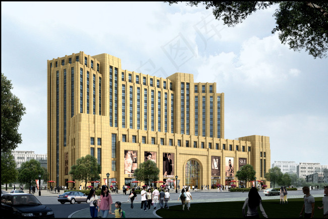复古建筑psd模版下载