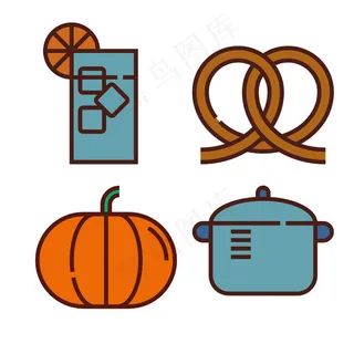 食物扁平icon图标