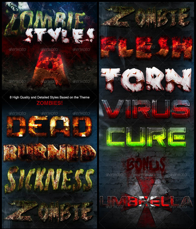 生化危机场景字体样式