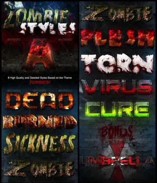 生化危机场景字体样式