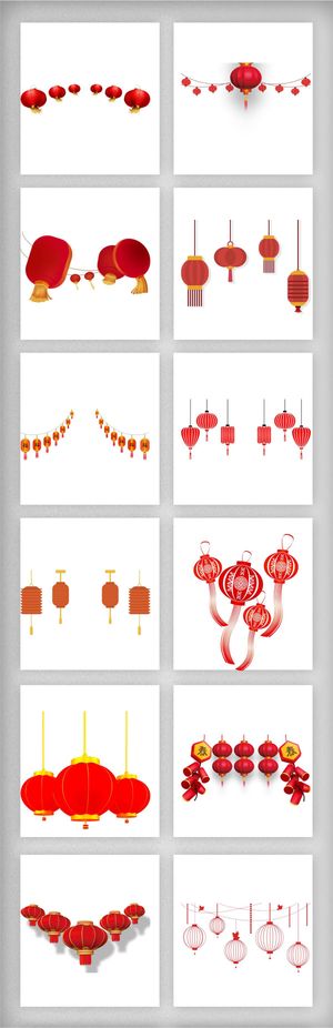 红色灯笼素材高清免扣png