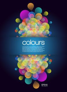 绚丽色彩斑点背景矢量素材