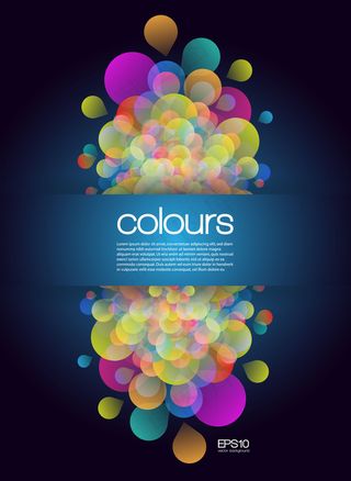 绚丽色彩斑点背景矢量素材