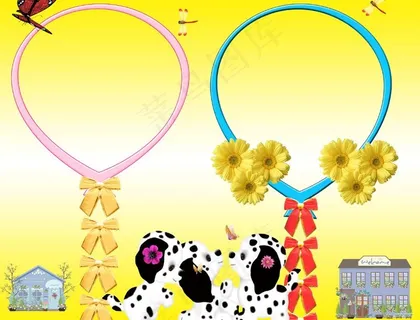 童话世界相框模板图片