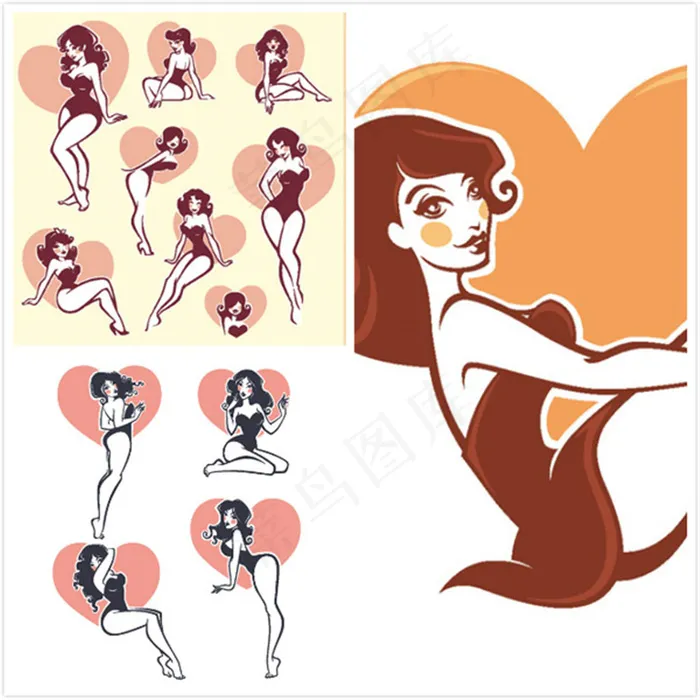 性感美女插画