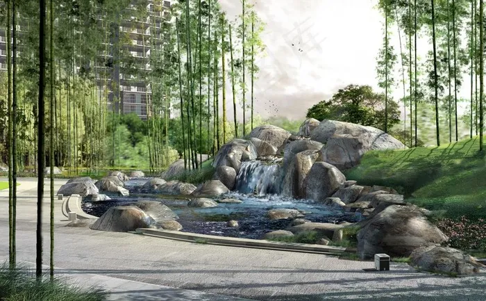 建筑效果图图片(2400X1624(DPI:72))psd模版下载