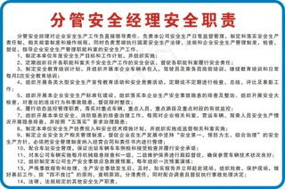分管安全经理安全职责