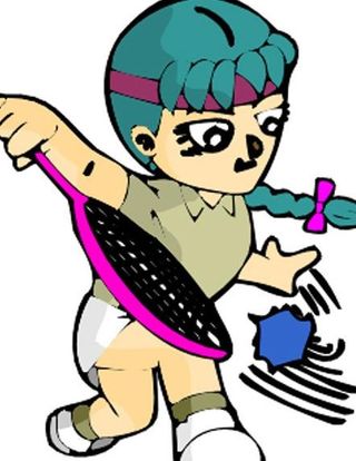 羽毛球 卡通运动人物图片