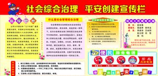 综合整治平安创建宣传栏图片