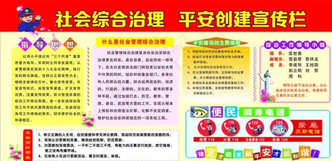 综合整治平安创建宣传栏图片 综合整治平安创建宣传栏图片