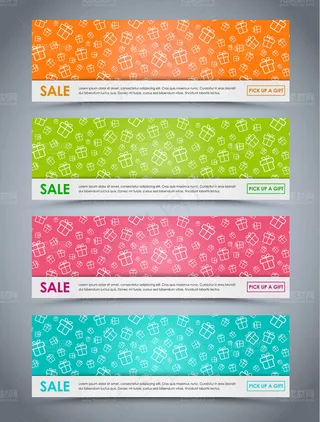 时尚条幅横幅设计矢量素材