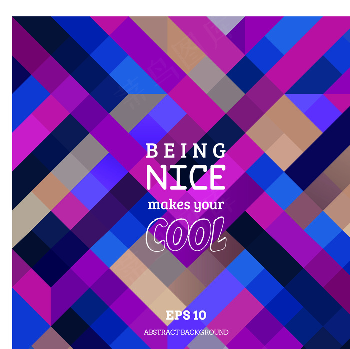 彩色几何图形抽象颜色搭配彩色拼矢量...