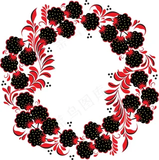 传统植物花纹矢量素材