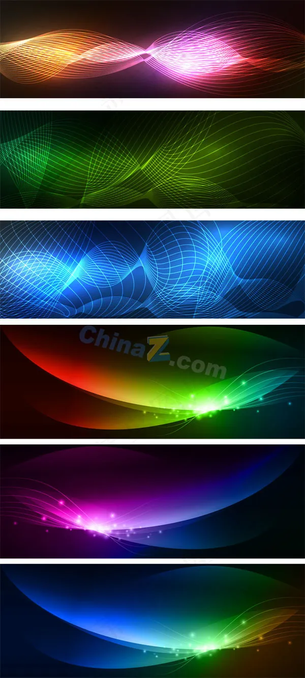 绚丽科技横幅矢量素材ai矢量模版下载