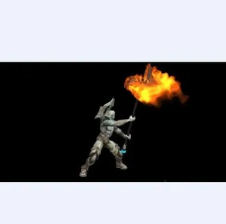 有特效的人物攻击模型