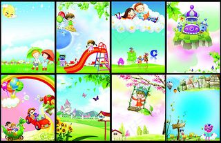 幼儿园展板 卡通展板