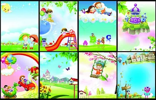 幼儿园展板 卡通展板