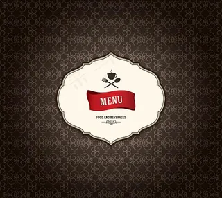 创意菜单封面设计矢量