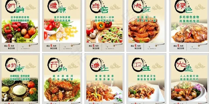 食堂 节约 卫生图片cdr矢量模版下载