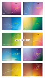 动感线条画册封面设计矢量图 动感线条画册封面设计矢量图