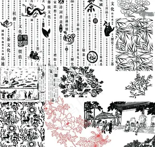 茶包装 底纹素材图片