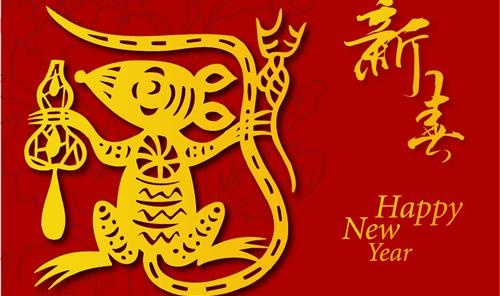 2008新春生肖鼠矢量图19ai矢量模版下载