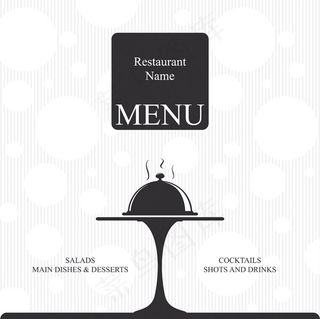 矢量黑白菜单封面背景