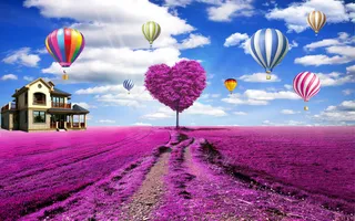 梦幻般寓意家居背景墙PSD下载