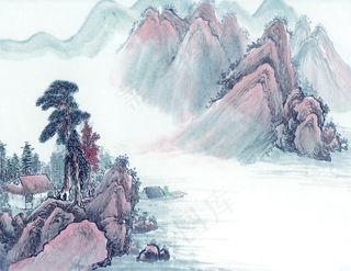 山水装饰画素材图片