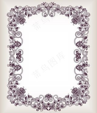 欧式花纹边框相框图片