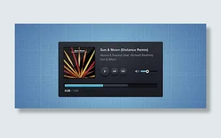 黑色播放器UI素材