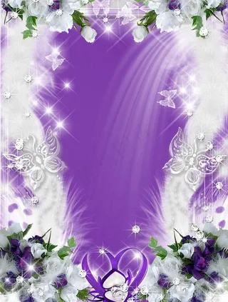 美丽花卉相框背景图片