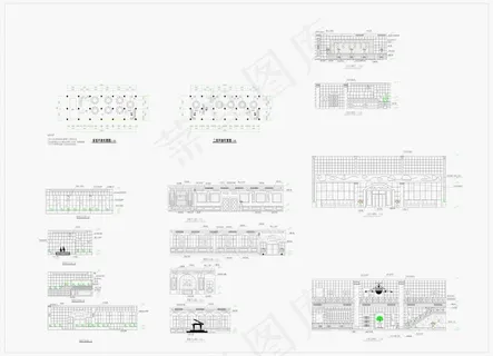 西式餐厅平立面建筑图纸