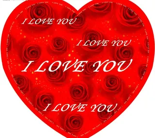 情人节iloveyou玫瑰心图片