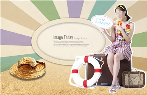 夏季沙滩游泳素材