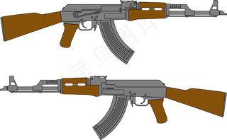 AK步枪的矢量绘图的剪辑艺术