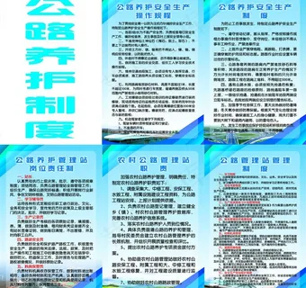 公路养护制度展板图片