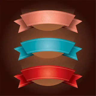 精致丝带标签矢量素材