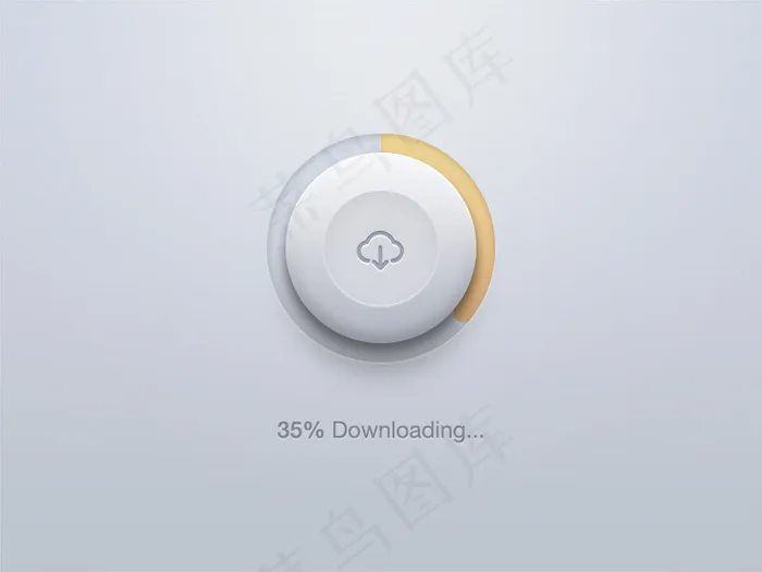 圆的下载按钮PSDpsd模版下载
