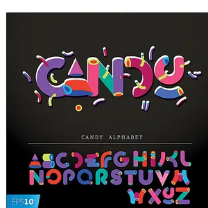 创意字母字体矢量素材